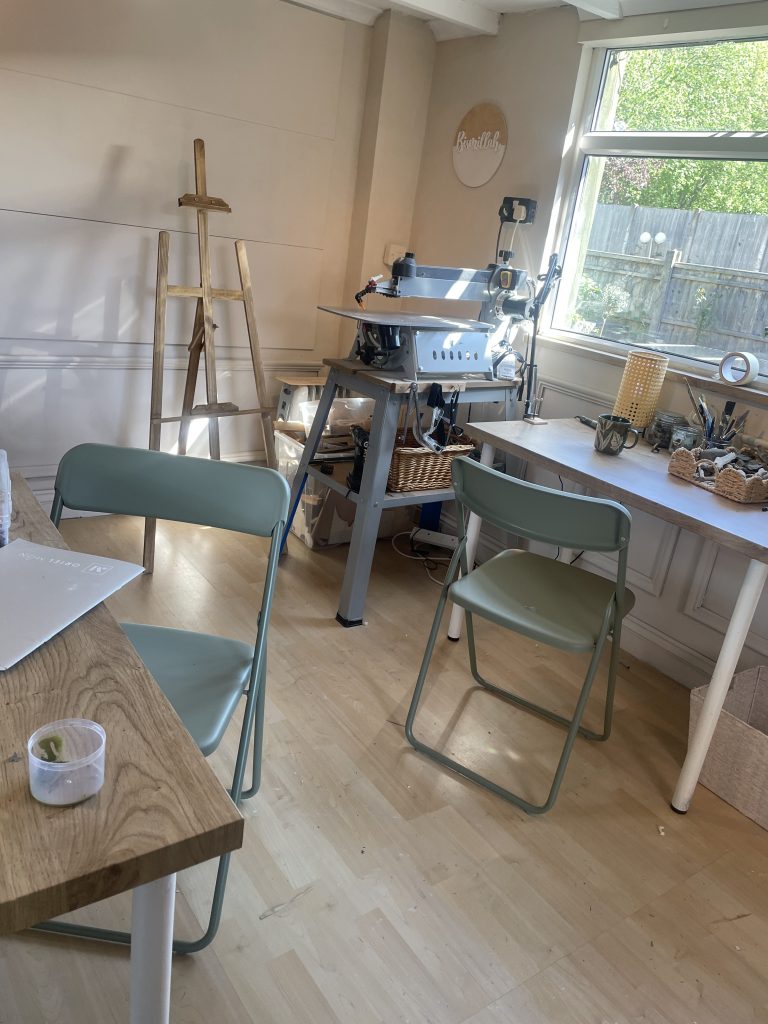 woodworking studio set up